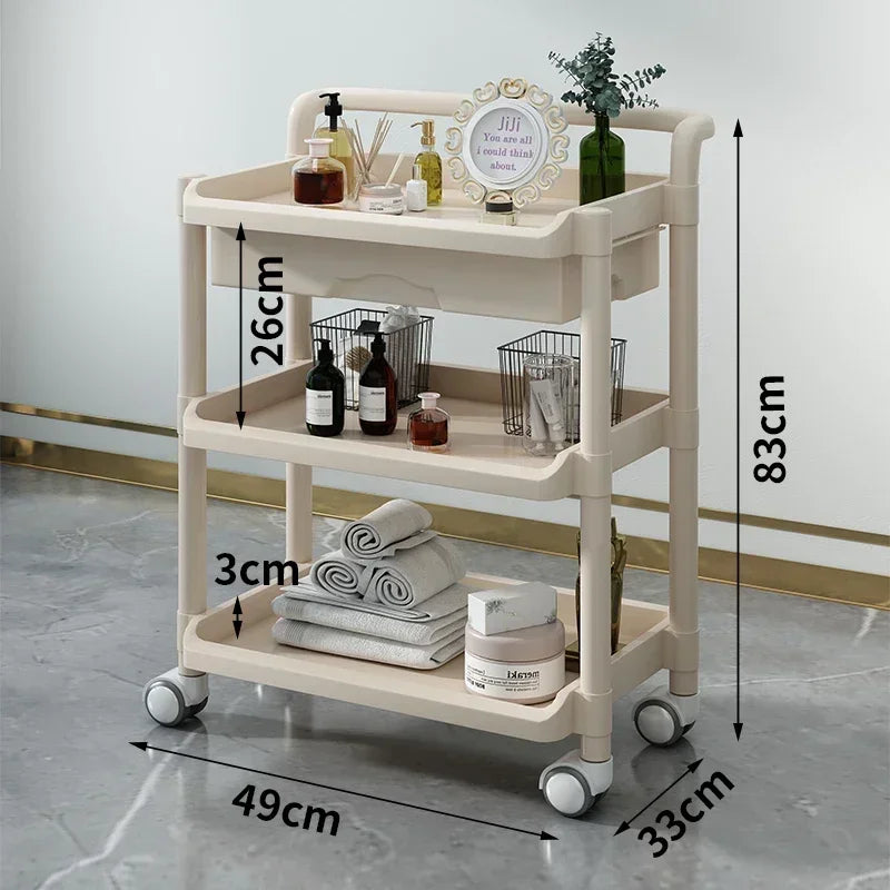 Organizers Trolleys Cart Salon Folding Serving Hair Extension Beauty Decor Furniture Professional Organizer Wheels Plastic