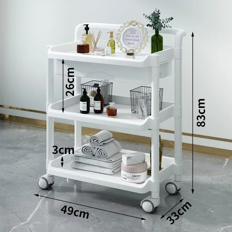 Organizers Trolleys Cart Salon Folding Serving Hair Extension Beauty Decor Furniture Professional Organizer Wheels Plastic