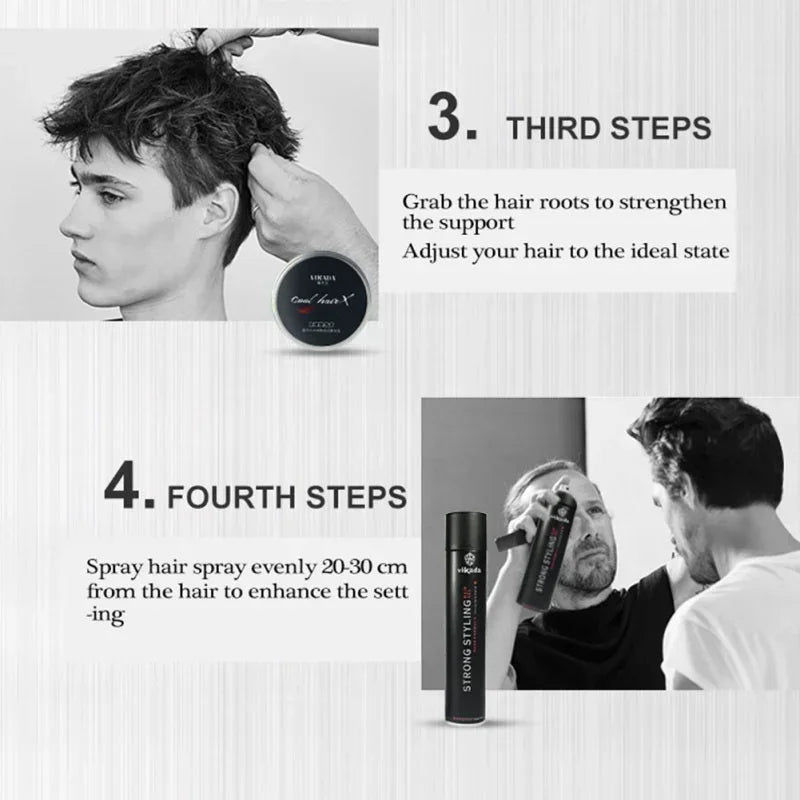 Hair Clay Strong Hold Matte Hair Styling Wax Men Hair Styling Mud Non Greasy Styling Daily Clay High Strong Creme Para Cabelos