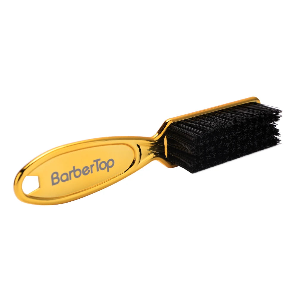 Barbertop Electroplate Clean Shaver Brush Professional Barber Hairdressing Hairbrush Barbershop Styling Tools Cleaning Supplies