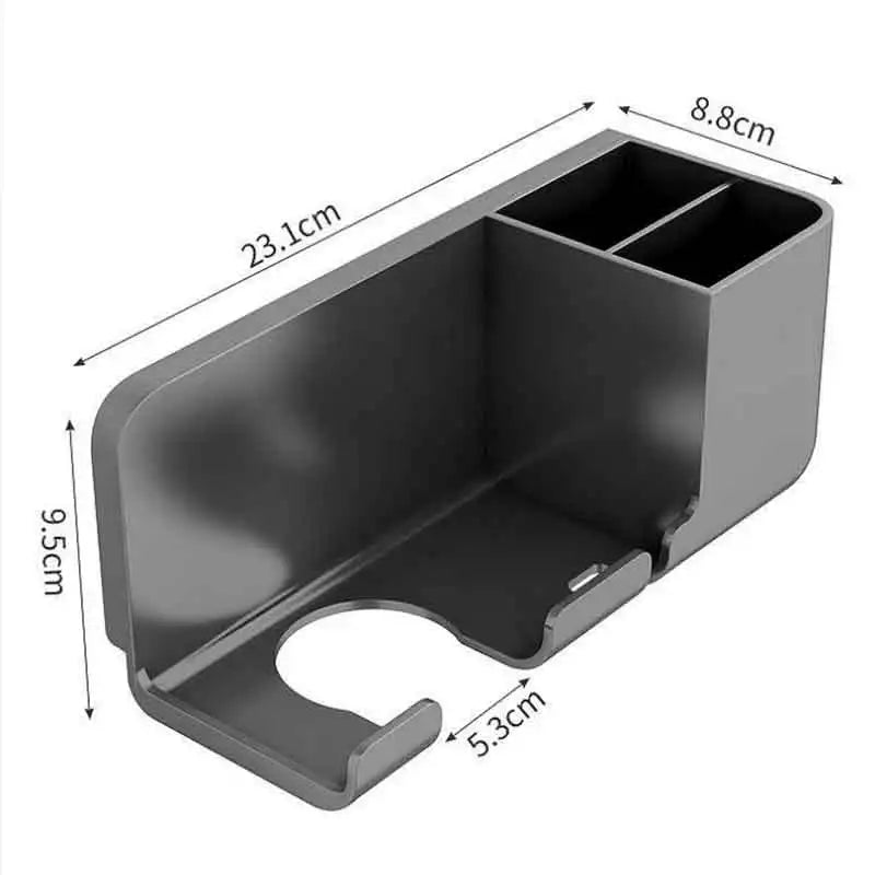 1pc Hair Dryer Storage Rack Non Punching Wall Mounted