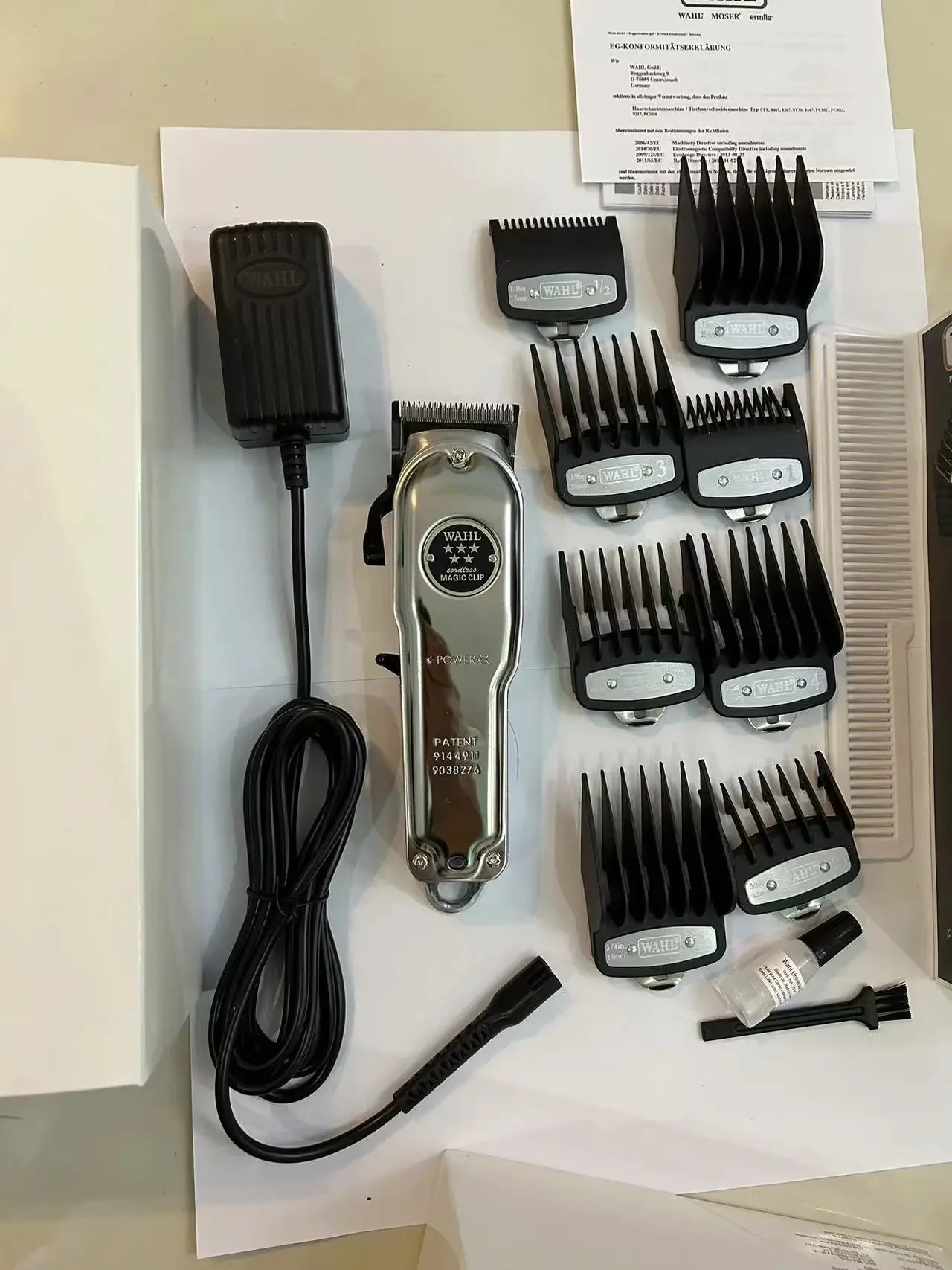 Original  Wahl Hair Clipper for Barbers, 5-Star Series, Cordless Hair Clipper, Magic Clip  & Detaliers & Vanish