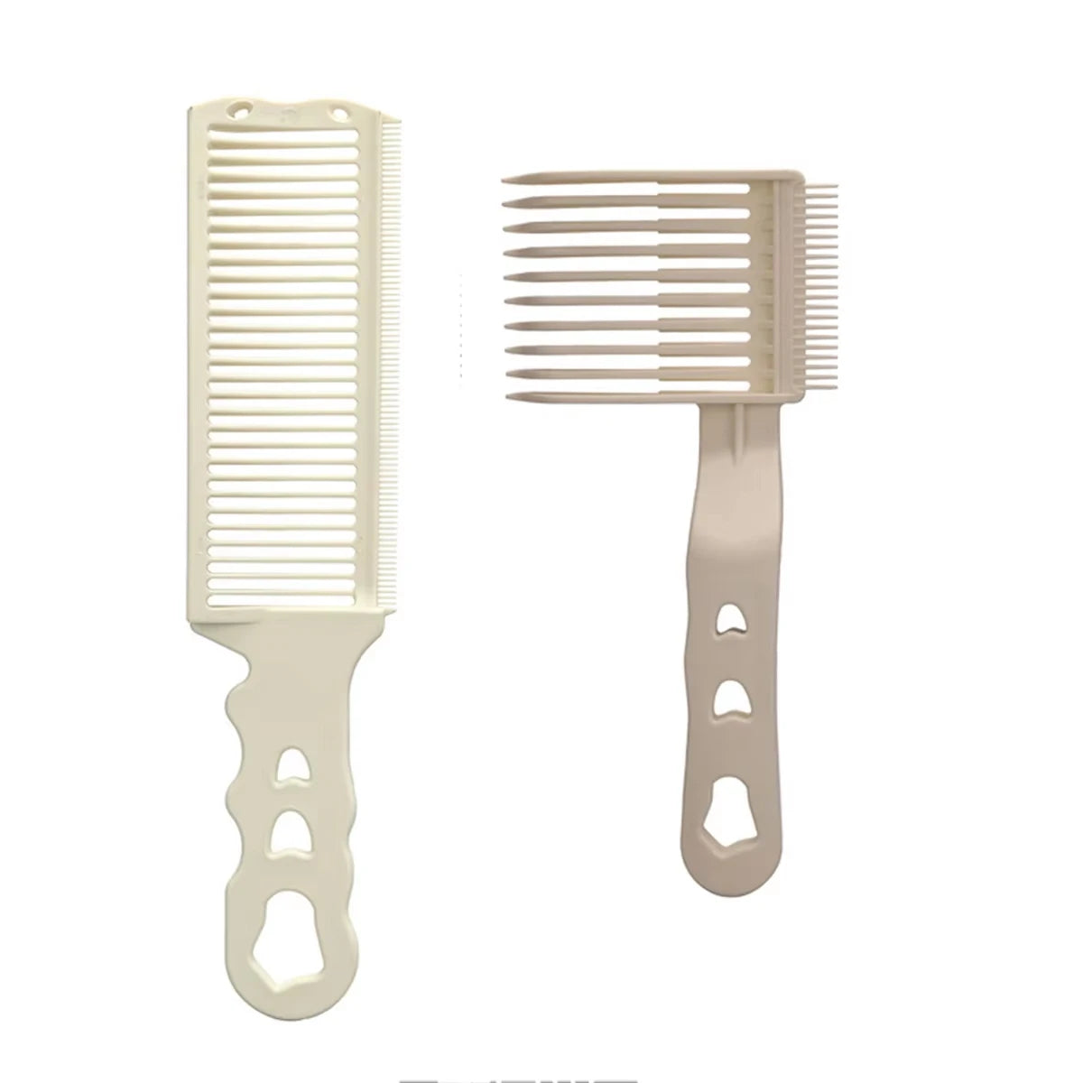 2PCS Barber Flat Top Hair Cut Comb Set Pro Barbershop Men's Curved Positioning Hair Clipper Comb Salon Hairdresser Tool Supplies