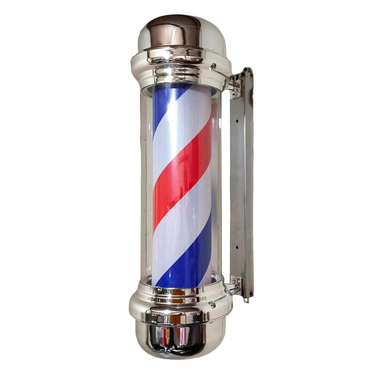 Barber Pole Light Wall Mount Barbershop Rotating Light Barber Shop Pole LED Red Blue Rotating for Hair Salon Indoor Outdoor