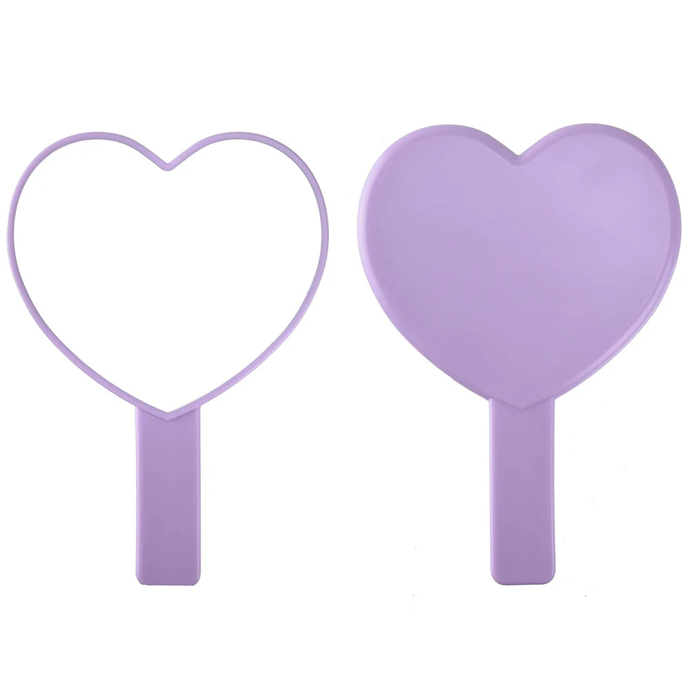 1Pcs Plastic Handle Handheld Makeup Vanity Mirror Portable Square Eyelash Extension Mirror Women Cosmetic Beauty Salon Supplies