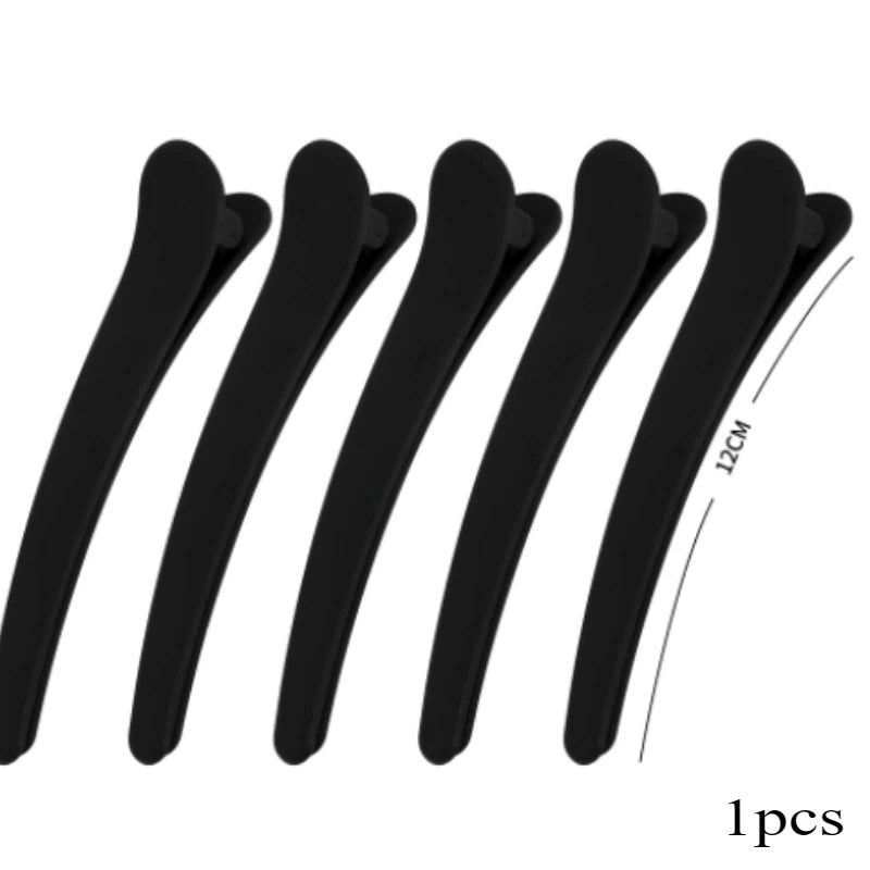2024 Hot Models Black Duckbill Clip Barber Shop Commonly Used Models Bangs Clip Large Plate Hair Spray Paint Frosted Hair Clip