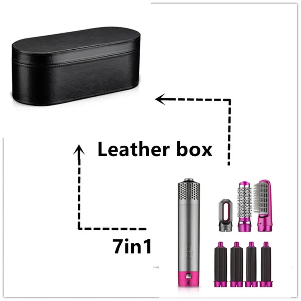 7 in 1 Multi-function Hot Air Comb Dry and Wet Hair Straightener Curly Hair Dryer