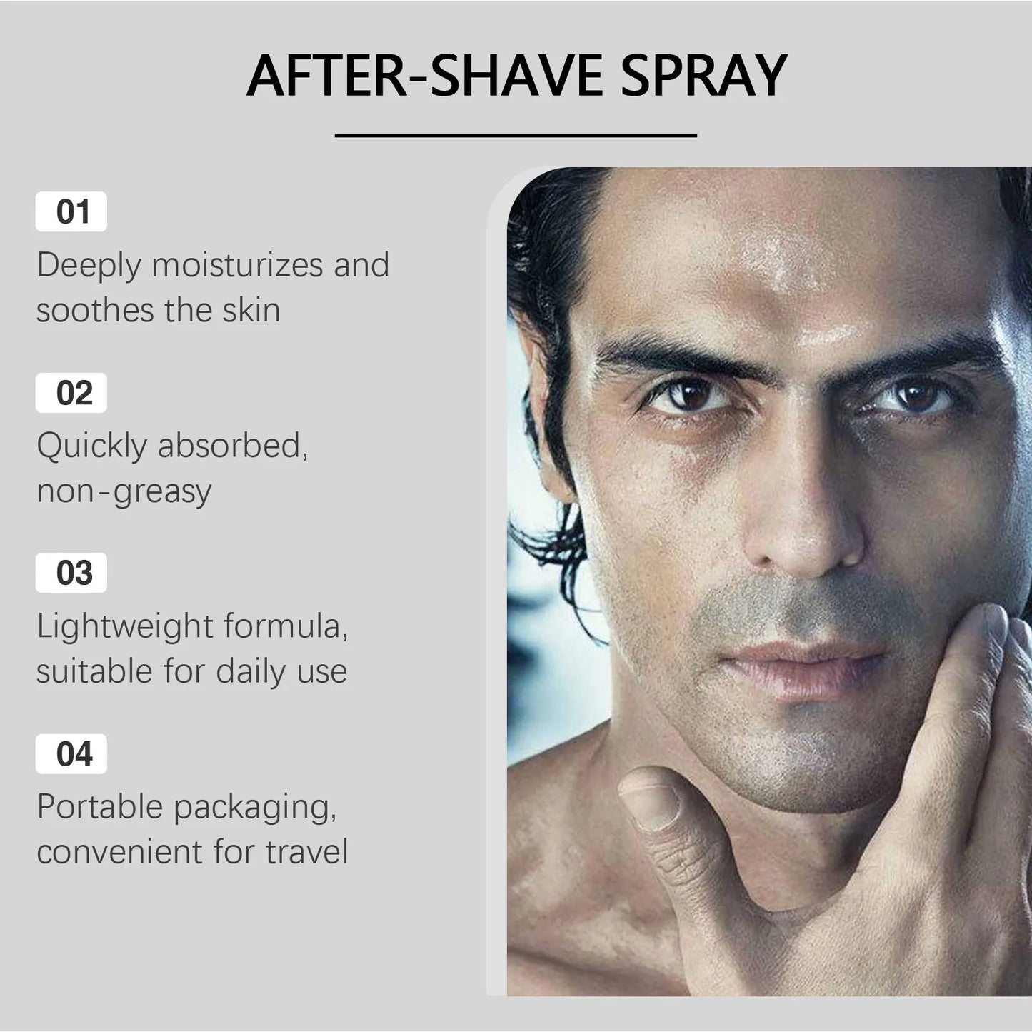 East Moon Men Aftershave Soothing Spray Keep Smoothing Improve Ingrown Increase Fresh Reducing Hair Growth Beard Skin Care Oil