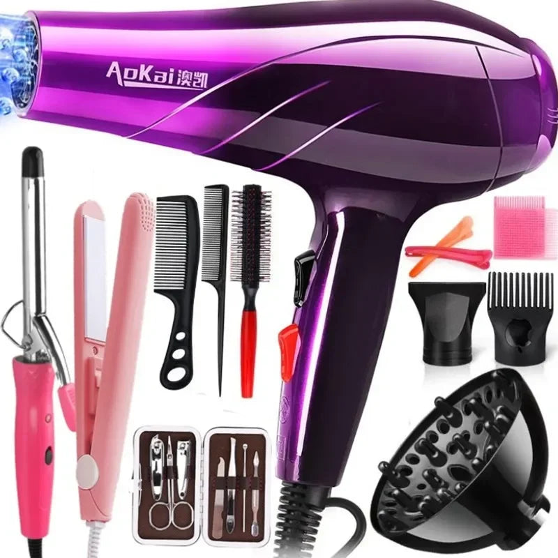 Professional Powerful Hair Dryer Fast Styling Blow Dryer Hot And Cold Adjustment Air Dryer Nozzle For Hairdresser Barber Salon Tools