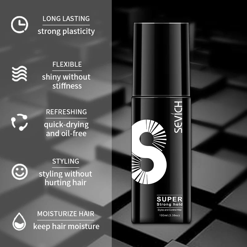Sevich Hair Fixing Spray 100ml Men's Salon Styling Water Professional Hair Fiber Hold Spray Beauty And Hair Products