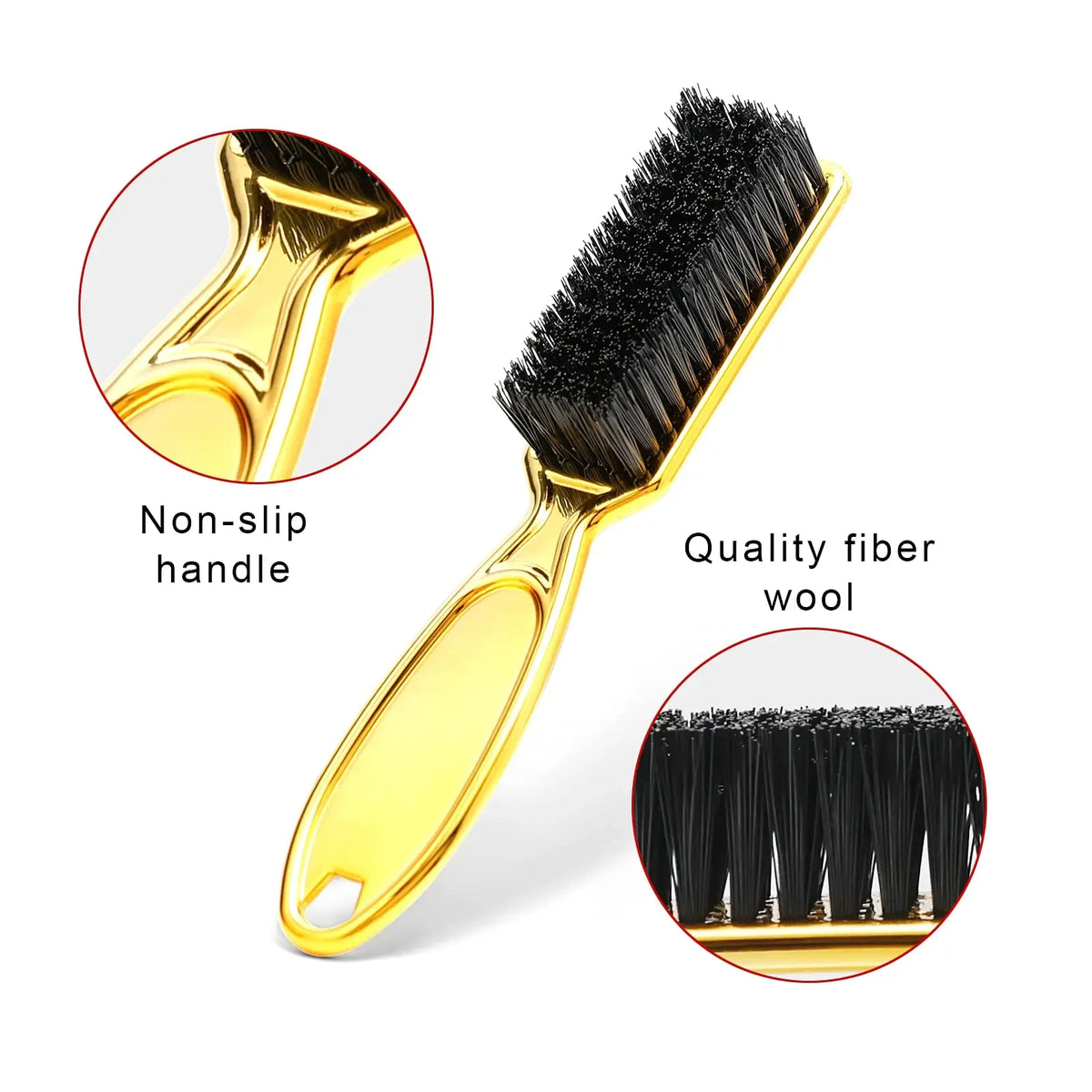 3PCS Hairdressing Soft Hair Cleaning Brush Comb Set Barber Retro Neck Duster Broken Remove Brush For Men Haircutting Comb Tools