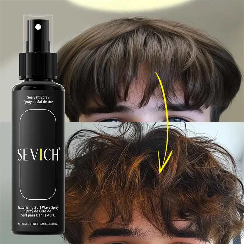 Sevich Sea Salt Spray For Men Beach Waves Spray Powder Set Hair Texturizer 100ml Heatless Volume Hair Volumizing Sea Salt Spray