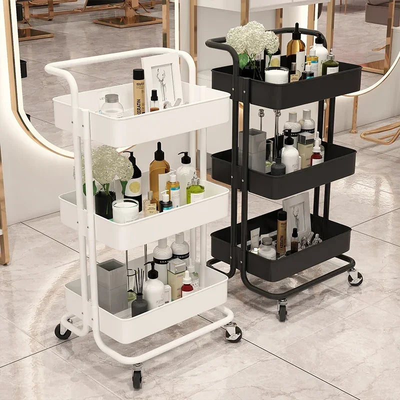 Beauty Salon Rolling Trolley Cart Cosmetic Storage Cart Makeup and Lash Organizing Furniture for Salon Use