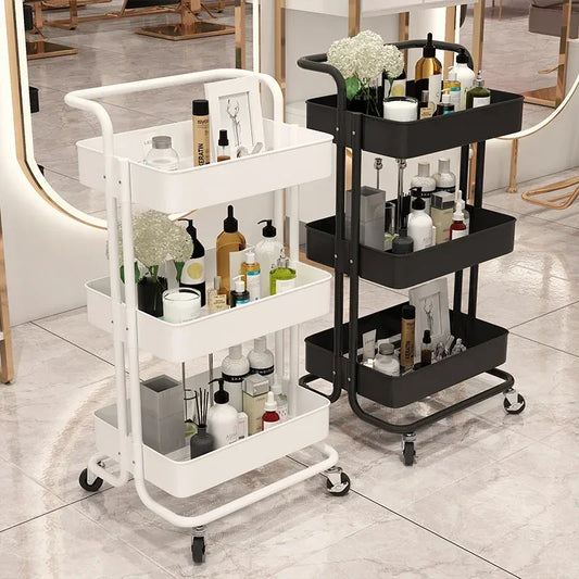 Beauty Salon Rolling Trolley Cart Cosmetic Storage Cart Makeup and Lash Organizing Furniture for Salon Use