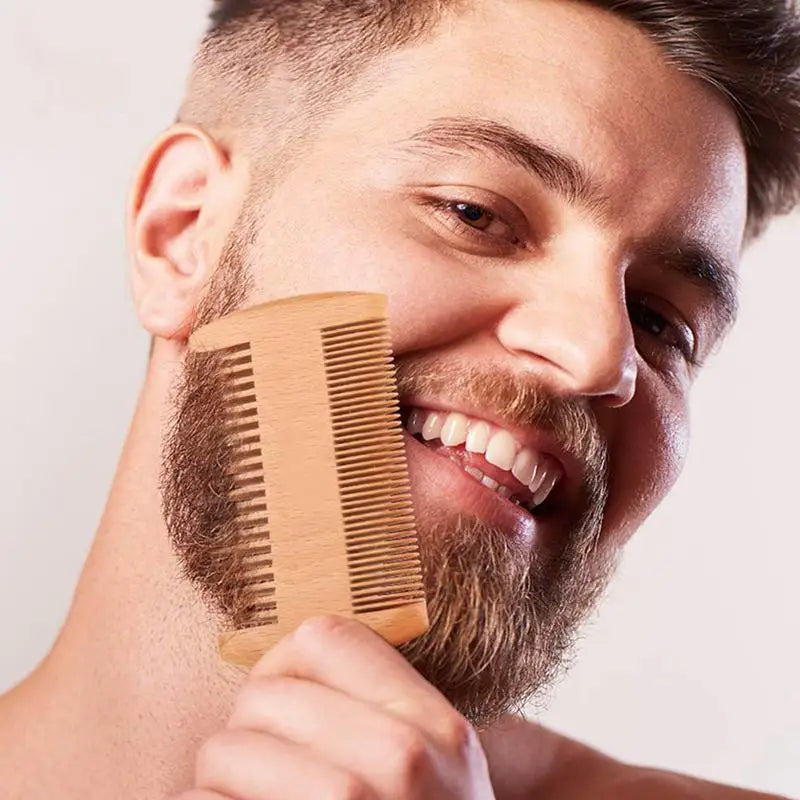 5pcs Beard Growth Kit Hair Growth Enhancer Thicker Oil Nourishing Leave-in Conditioner Beard Growth Solution Beard Cream comb