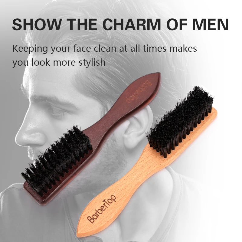Salon Soft Beard Cleaning Wooden Brush Fragmented Hair Sweeping Brush Hairdresser Shaving Brush Comb Barbershop Brushes Supplies