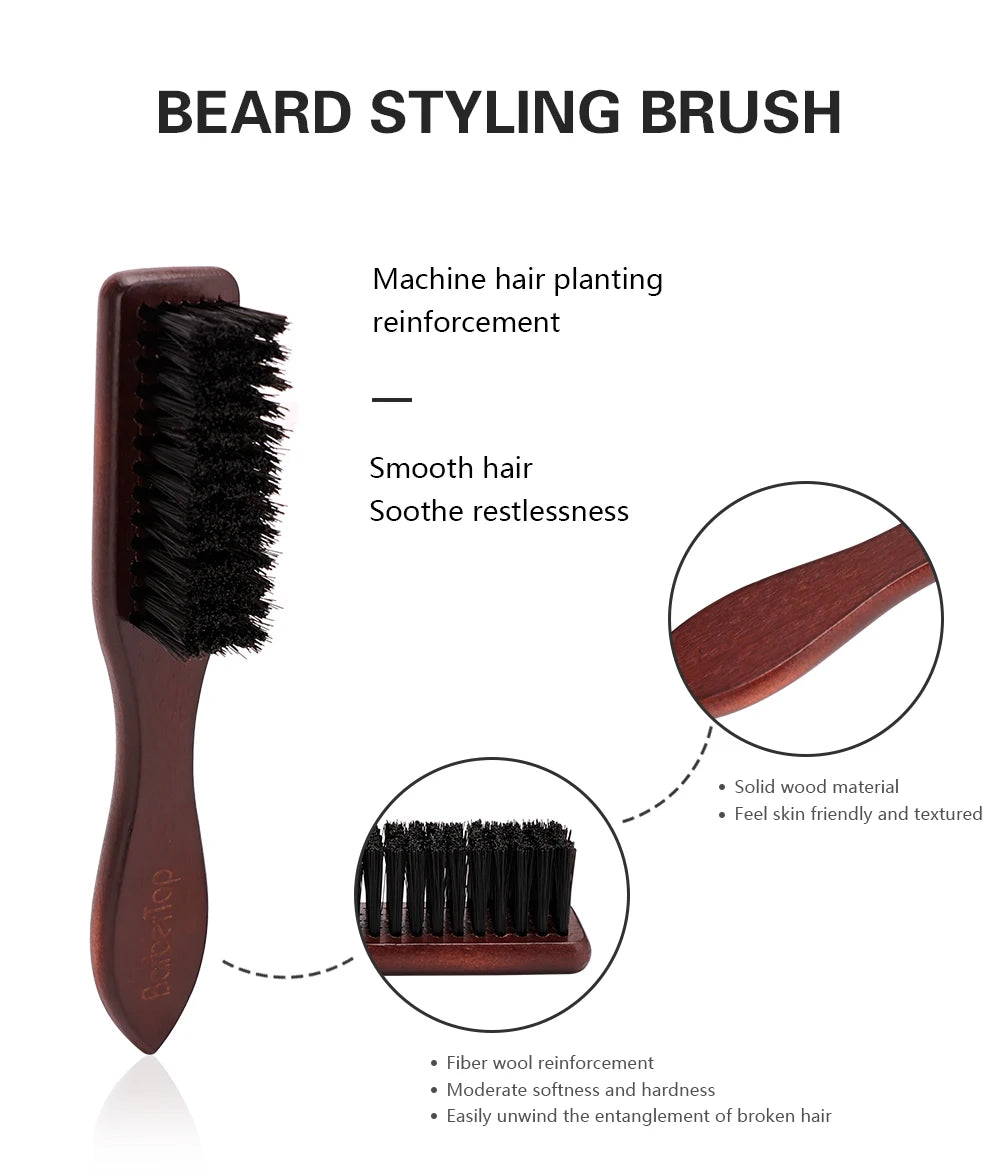 Salon Soft Beard Cleaning Wooden Brush Fragmented Hair Sweeping Brush Hairdresser Shaving Brush Comb Barbershop Brushes Supplies