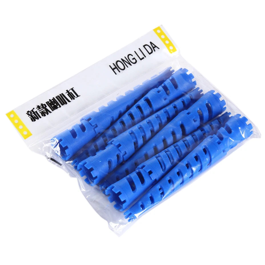 36pcs/set 18-30mm Cone Shape Hair Rollers with Rubberbands Extra Thick Curling Bars Cold Perm Flexi Rods Hair Waver No Heat 1705