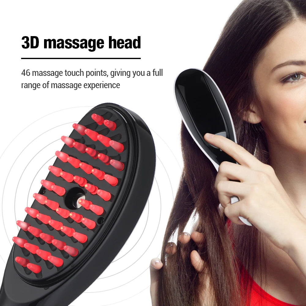 Electric Spray Massage Comb Hair Growth Vibration Head Massager Brush LED Anti Hair Loss Scalp Liquid  Atomizing Comb