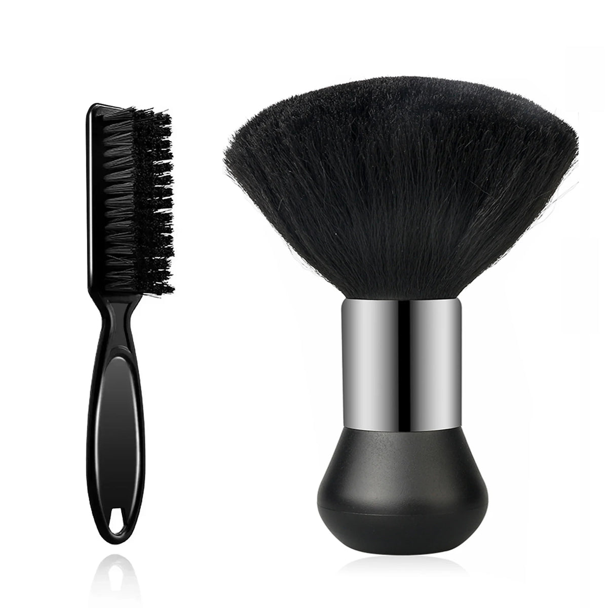 2pcs Barber Brush Set Hairdresser Clipper Blade Clean Brushes Neck Duster Brush Cleaning Hairbrush Barbershop Tools Accessories