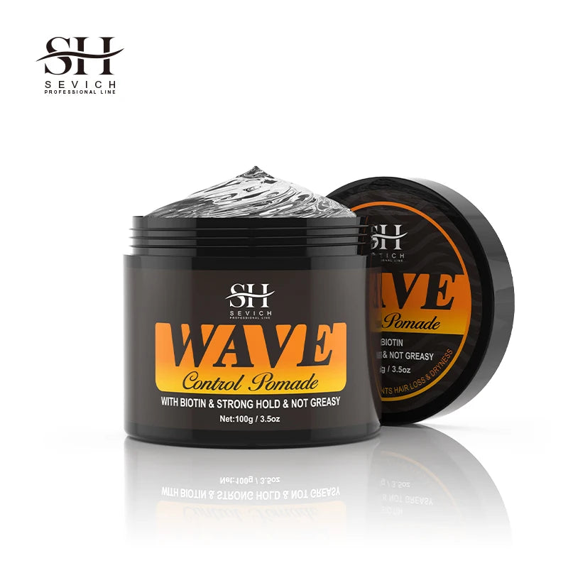 360 Wavy Frizz Control Gel Strong Hold Nourishing Scalp Wave Cream Natural Anti-Hair Loss Clay Hair Pomade for African Black Men
