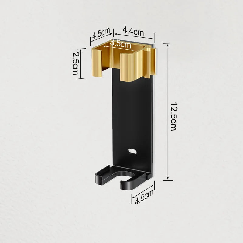 Hair Tool Holder Space Aluminum Straightener Holder Rack No Punching Hair Curler Holder Build In Cable Management Slot