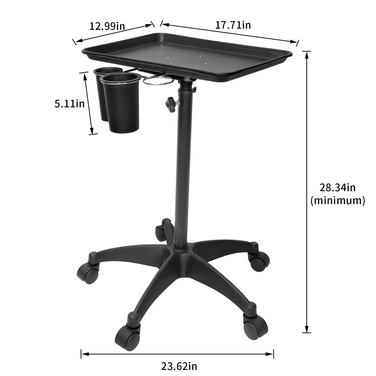 Beauty Salon Trolley Station Rolling Tray Cart on Wheels Barber Height Adjustable Hair Tools Tray Cart Hairdressing Supplies