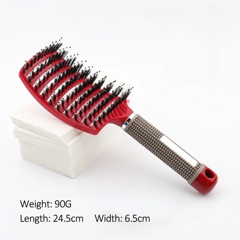 Salon Hairdressing Comb Bristle Girls Scalp Massage Combs Professional Wet Curly Detangle Hair Brush For Barber Styling Tools