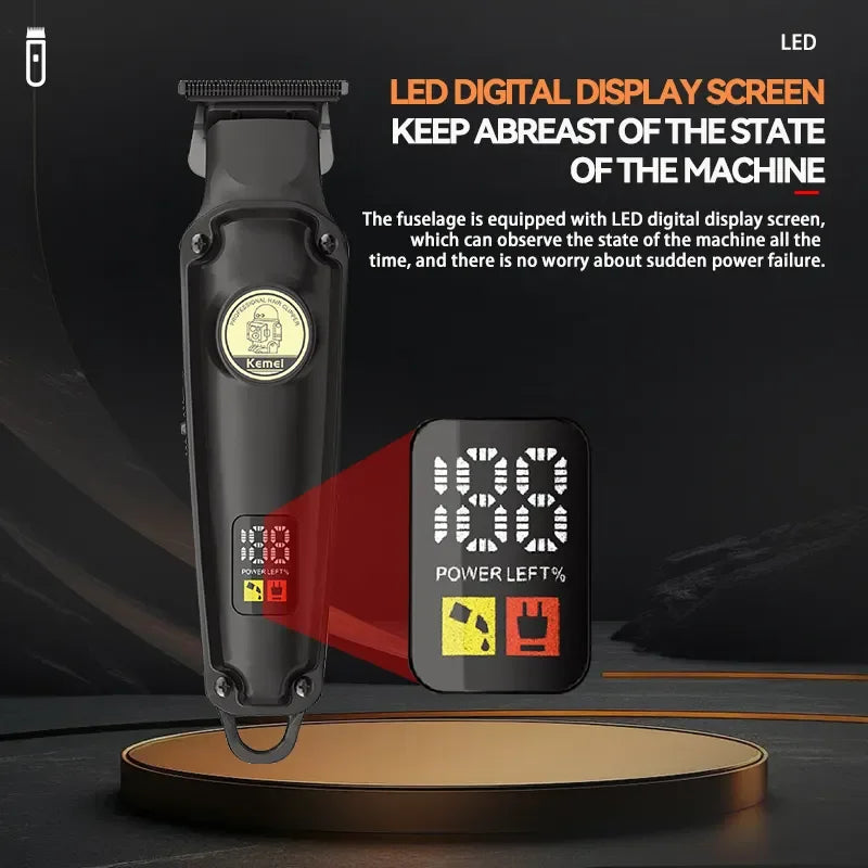 Kemei Rechargeable Hair Clippers Cordless Barber Easily Trimmer Bald Head Washable Electric Beard Shaver For Men KM-2371 KM-2024