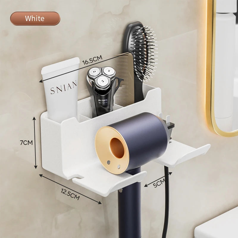 Hair Dryer Cradle Wall Shelves Hair Dryer Holder Hairdryer Organizer Box Blower Holder Shelf