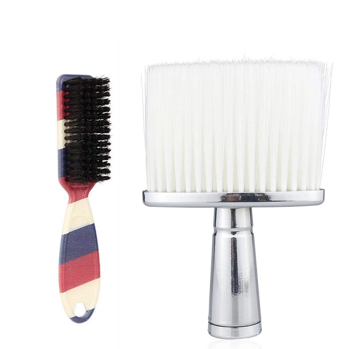 2pcs Barber Brush Set Hairdresser Clipper Blade Clean Brushes Neck Duster Brush Cleaning Hairbrush Barbershop Tools Accessories