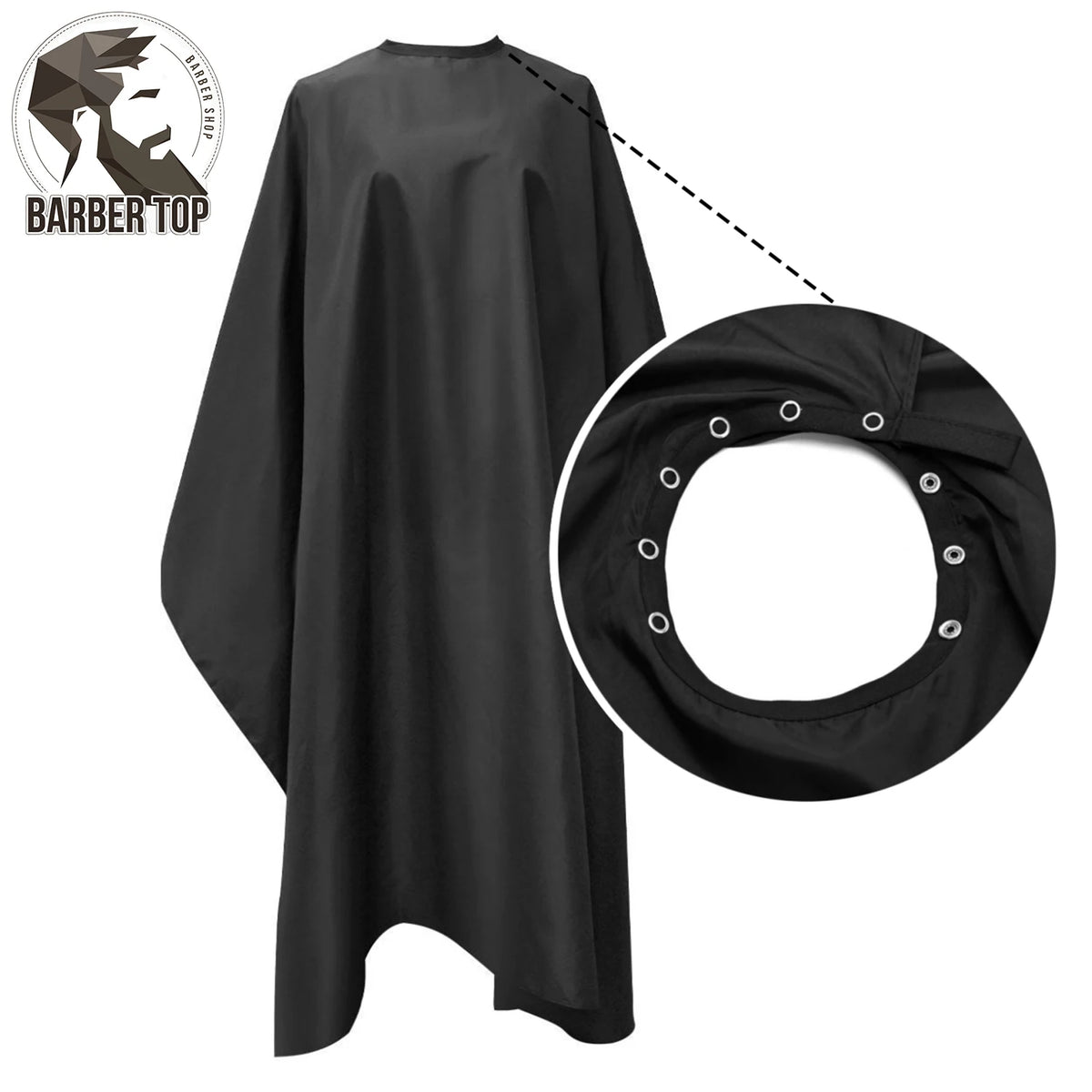 Button collar Black Haircut Cloth Hairdressing Anti-Static Salon Gown Hairdresser Apron Haircut Capes Barber Supplies