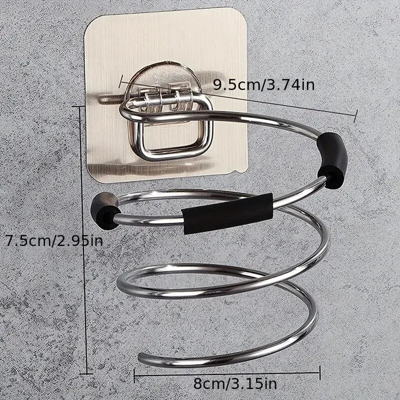 Wall Hair Dryer Holder Free Punching Hair Care Tools Holder Adhesive Wall Mount Barber Salon Tools