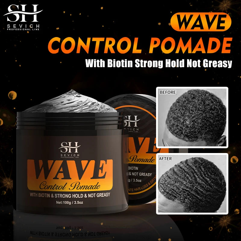 Edge Control Hair Gel Wavy Frizz Control Gelatin For Curly Hair Anti-Hair Loss Pomade Hair Styling Nourishing Wax For Hair Man