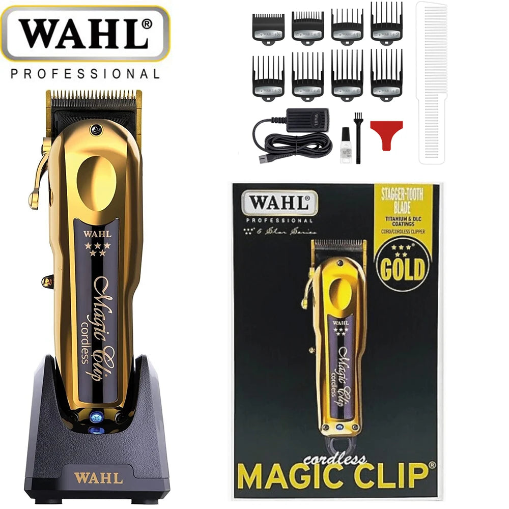 Original  Wahl Hair Clipper for Barbers, 5-Star Series, Cordless Hair Clipper, Magic Clip  & Detaliers & Vanish