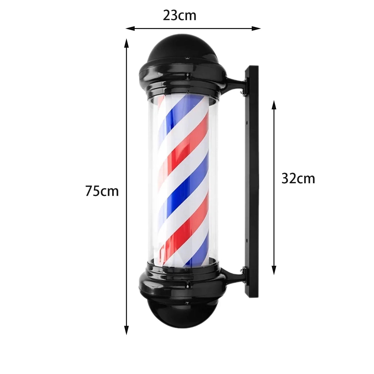 Barber Pole Light Sturdy Wall Hanging Salon Rotating Light Salon Open Sign Light for Beauty Salon Barbershop Outdoor Hair Salon