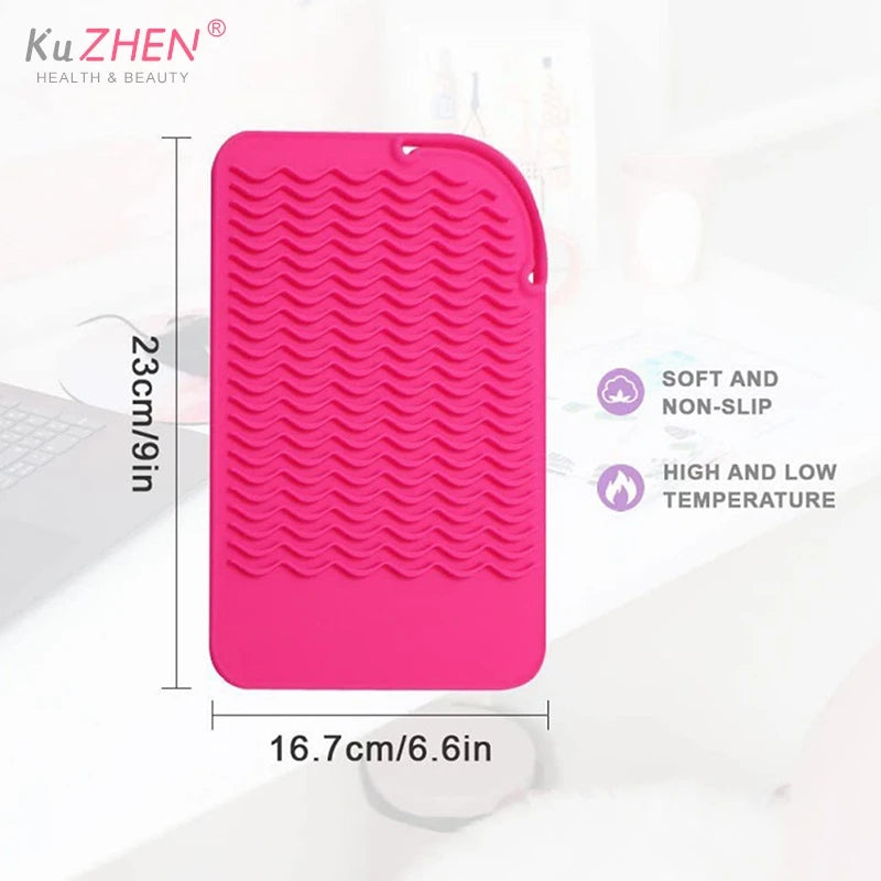 1pcs Insulation Pad Multifunctional Heat Resistant Pad Insulation Mat For Hair Straightener Heat Curling Stick Curler Flat Irons
