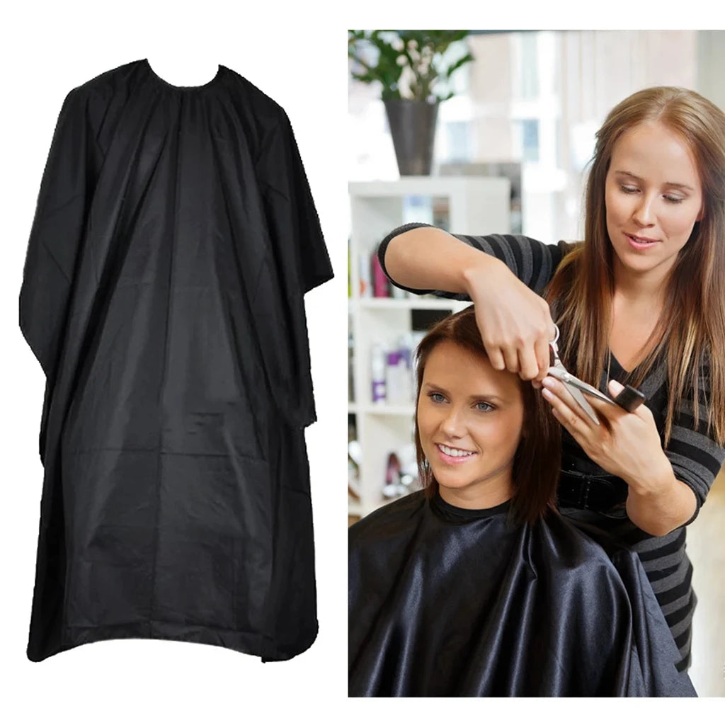 Black White Hair Cutting Cloth Pro Salon Hairdressing Cape Gown Barber Silicone Neck Hairdresser Apron Haircut Capes Wholesale