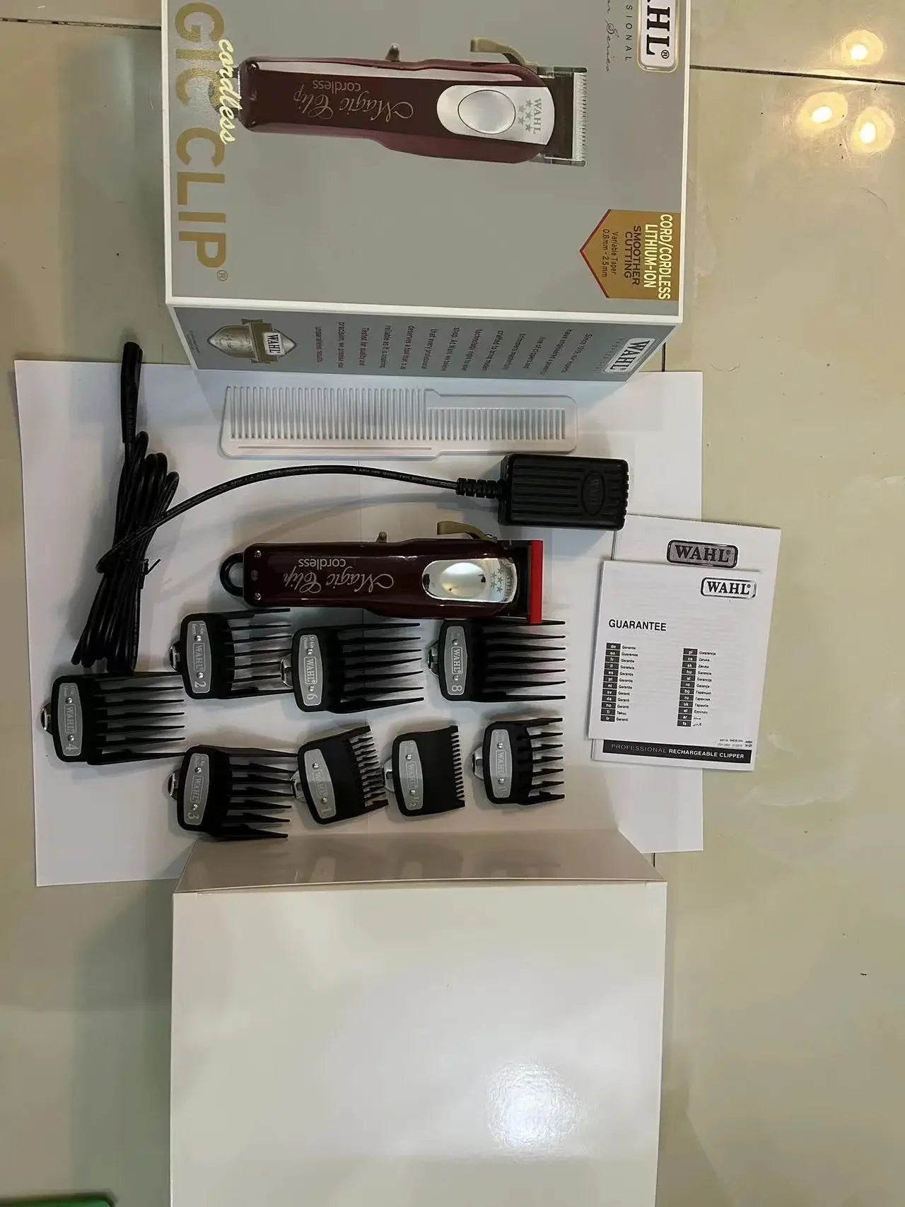 Original  Wahl Hair Clipper for Barbers, 5-Star Series, Cordless Hair Clipper, Magic Clip  & Detaliers & Vanish