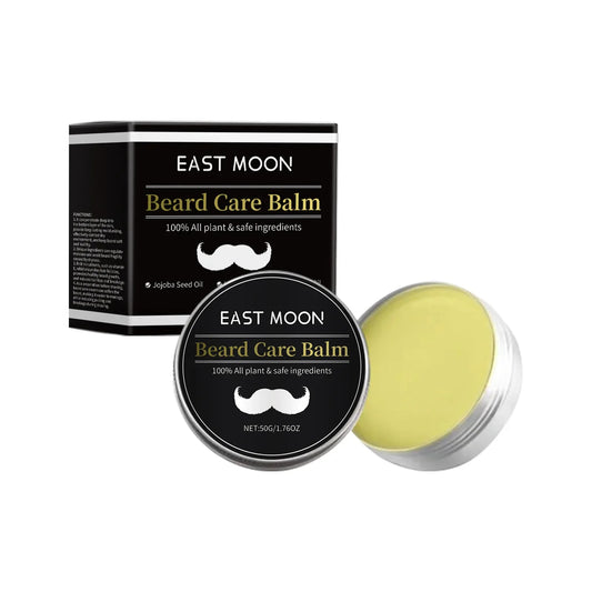 East Moon Men's Beard Care Cream Strengthens Beards Nourishes Makes Them Thick Shiny Pitch-black Moist and Provides Care