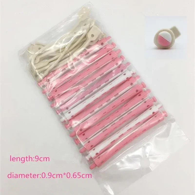12pcs Hair Perm Rods Heatless Hair Curling Rollers Perming Rods Curlers Cold Wave Rods Flexible For Women Long Short Hair