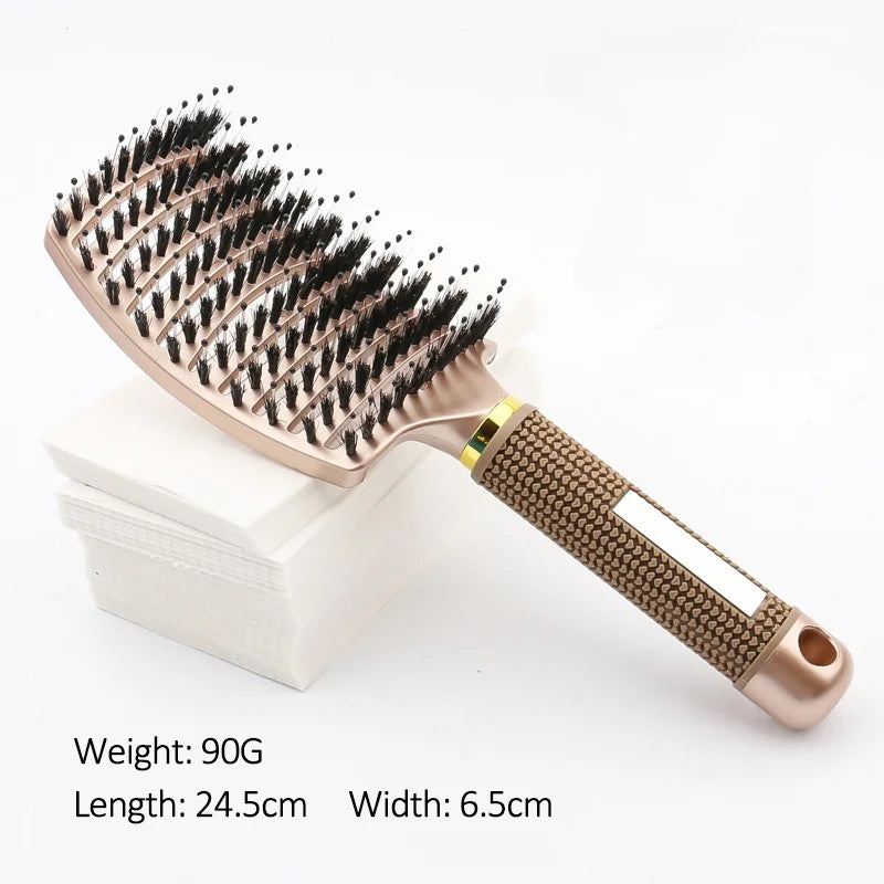 Salon Hairdressing Comb Bristle Girls Scalp Massage Combs Professional Wet Curly Detangle Hair Brush For Barber Styling Tools