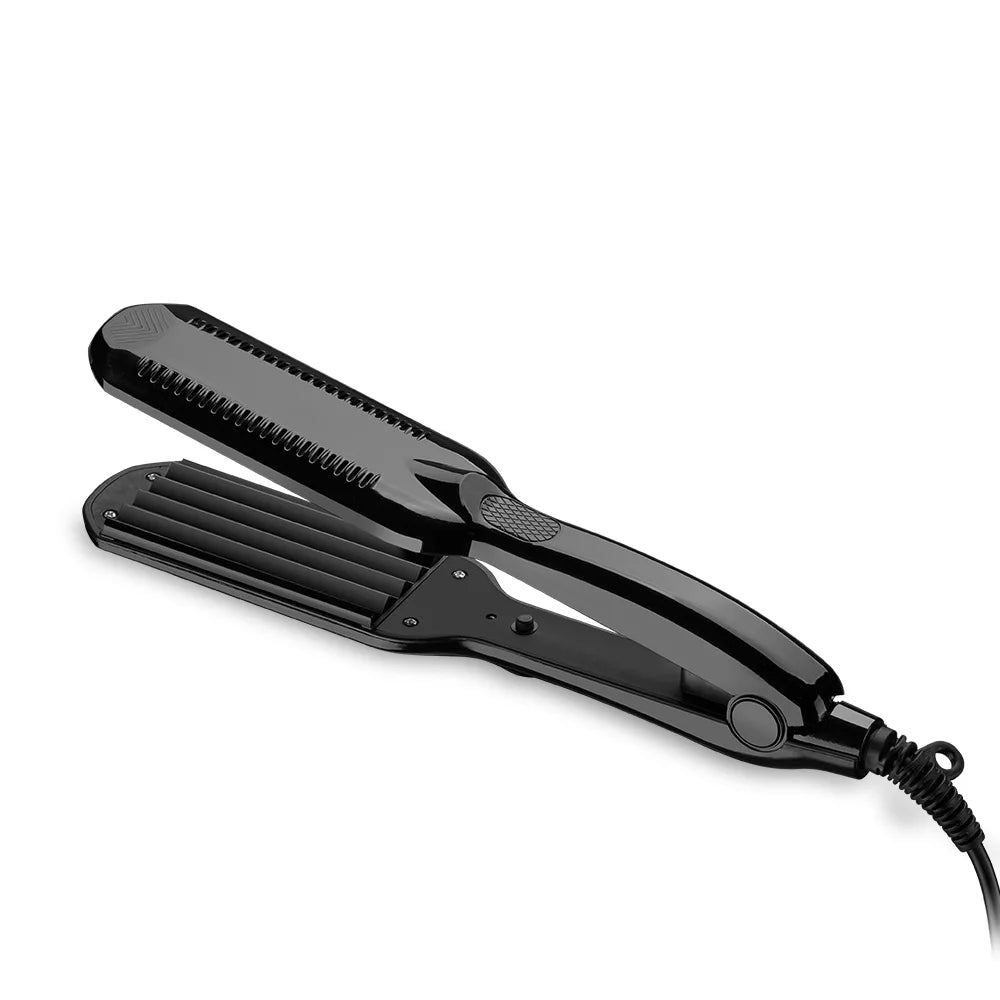 Professional Hair Crimper Curler Dry & Wet Use Corrugated Irons Ceramic Curling Iron with Temperature Control Waving Tool