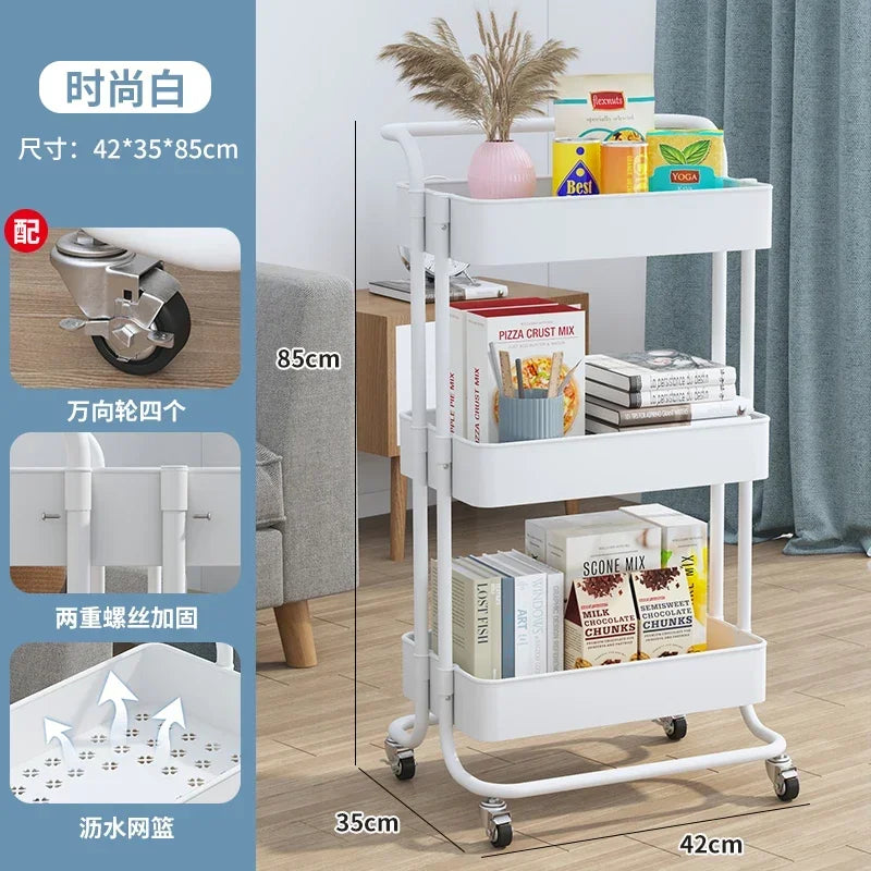 Beauty Salon Rolling Trolley Cart Cosmetic Storage Cart Makeup and Lash Organizing Furniture for Salon Use