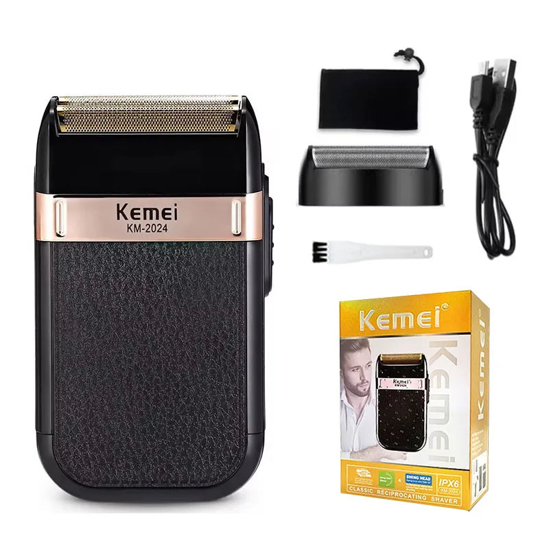Kemei Rechargeable Hair Clippers Cordless Barber Easily Trimmer Bald Head Washable Electric Beard Shaver For Men KM-2371 KM-2024