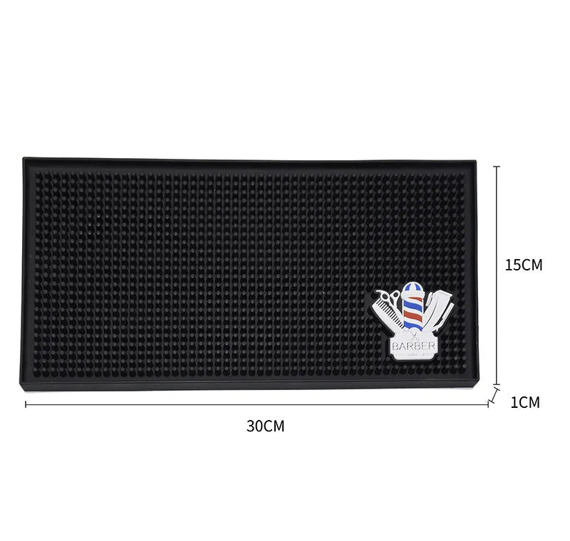 Barber Non-slip Station Mat Cushion Pad Hairdress Tool Clippers Scissors Comb Trimmers Brushes Storage Organizer Salon