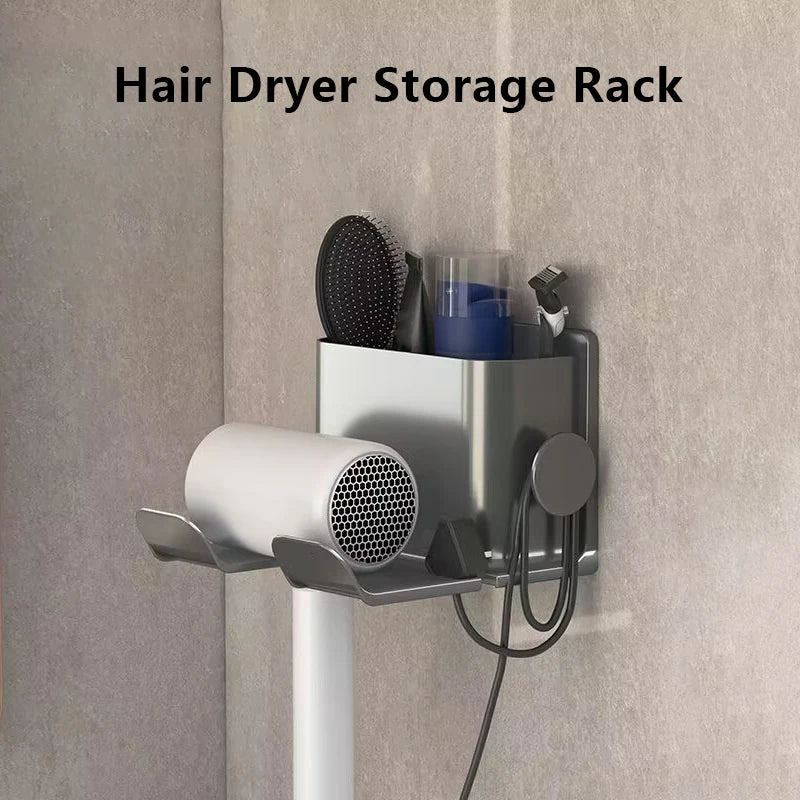 New Hair Dryer Holder Hair Straightener Stand Nail Free Shelves For Wall Storage Rack Shelf