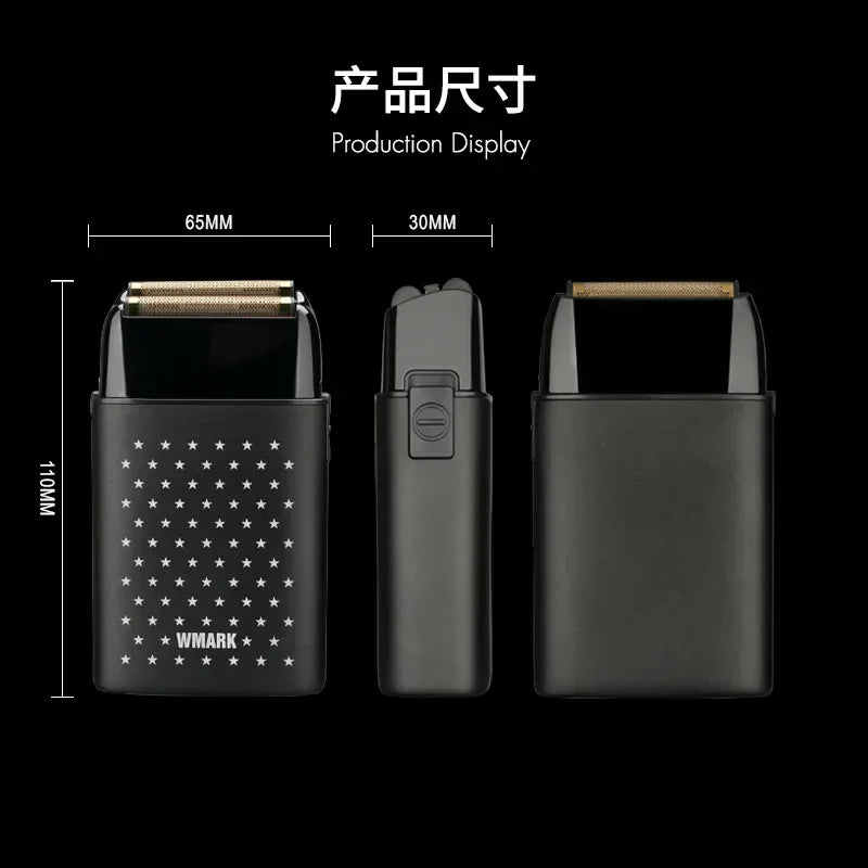 WMARK NG-998 Barber Shaver Shaper Electric Shaver Beard USB Electric Razor For Oil Head Shaving Machine Push White, 8100RPM