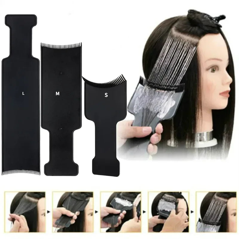 3pcs Professional Hair Coloring Board Hairdressing Hair Applicator Brush Salon Hair Coloring Dyeing Board Hair Styling Tool