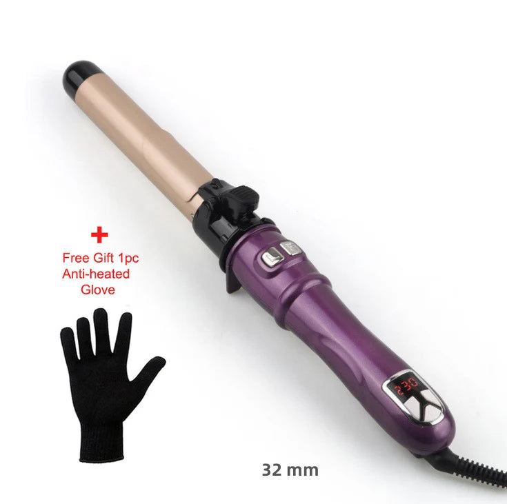 1.1/1.25inch Rotating Curling Iron Curling Wand Automatic Hair Curler 30s Instant Heat Auto Hair Waver Hair Styling Irons